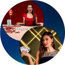 Baccarat ကတ်ဂိမ်း Live Dealer နှင့် ကစားနေသောပုံ